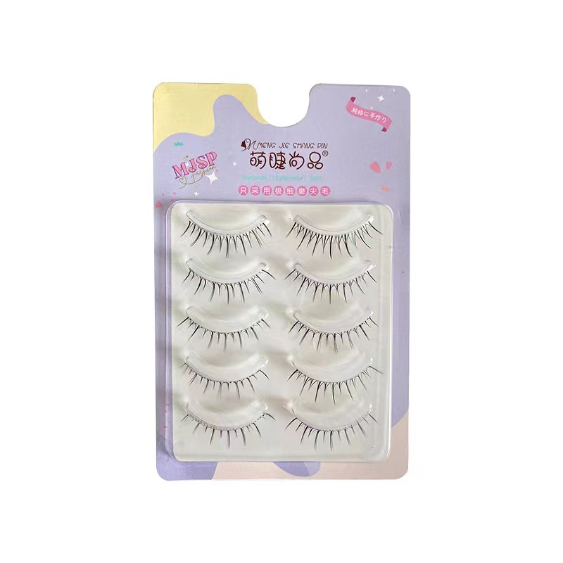 [Hàng mới về] Set 5 Cặp Lông Mi Giả 3D Cong Dày Tự Nhiên Mi Gân Trong Cao Cấp