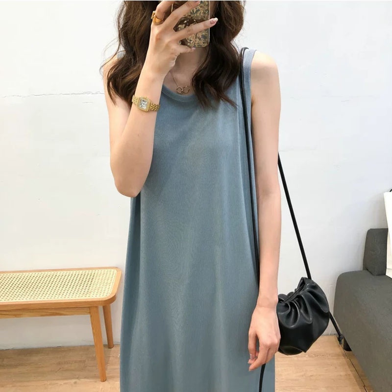 Váy Ba Lỗ- Váy Sát Nách Chất Tăm Lạnh Phong Cách Hàn Quốc M565- Lolla_Fashion