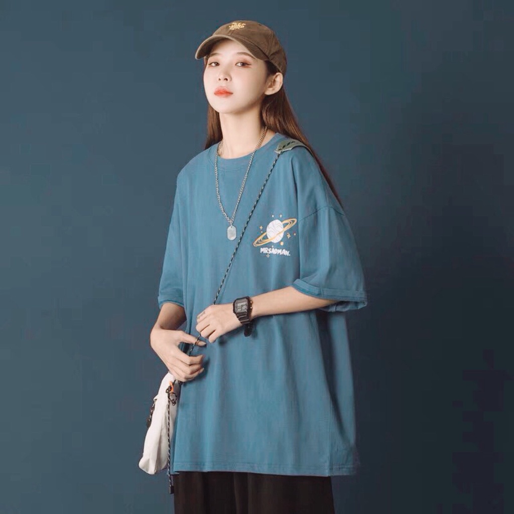 Áo thun tay lỡ in hình  KL Unisex
