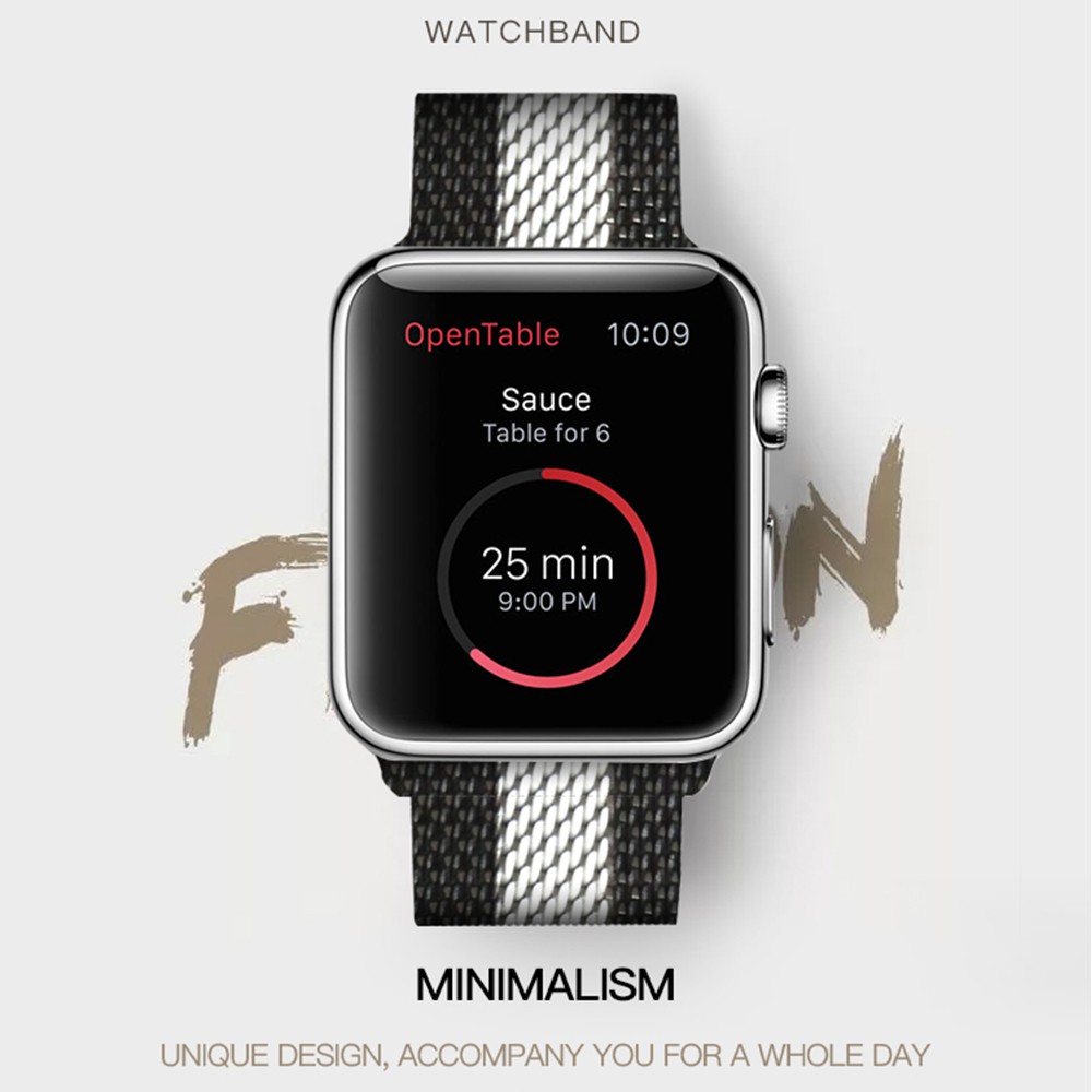 Dây Đeo Inox Milanese Cho Đồng Hồ Thông Minh Apple Watch Series 6 / Se / 5 / 4 / 3 / 2 / 44mm