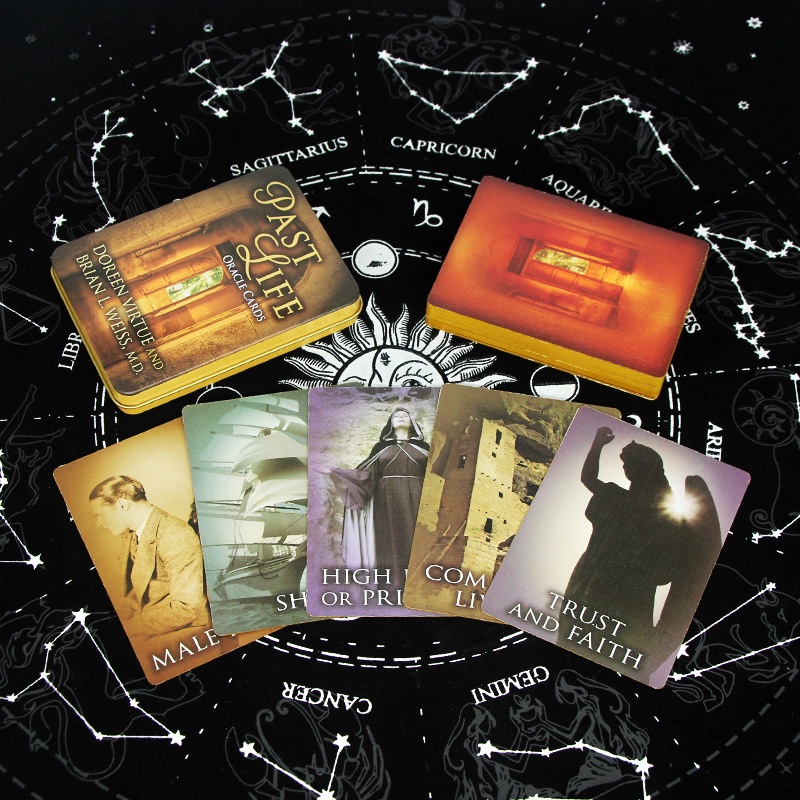 Bài Past Life Oracle Cards Hộp Sắt