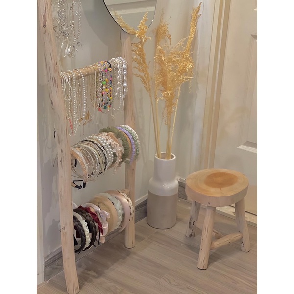 Thang gỗ tự nhiên trang trí