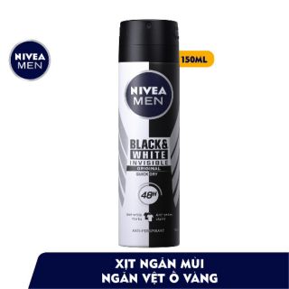 Xịt khử mùi nivea men black & white invisible 150ml