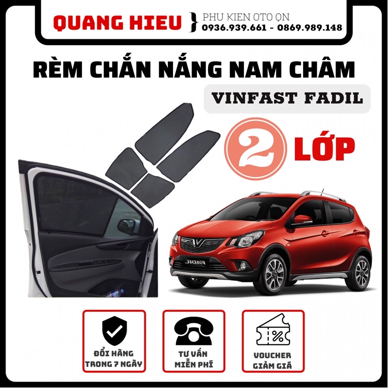 Rèm chắn nắng nam châm tự hít 2 lớp dày dặn Vinfast Fadil