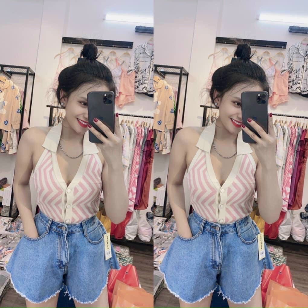 Áo Croptop - Áo Thun Nữ Sát Nách Sọc Cá Tính,F017 | BigBuy360 - bigbuy360.vn