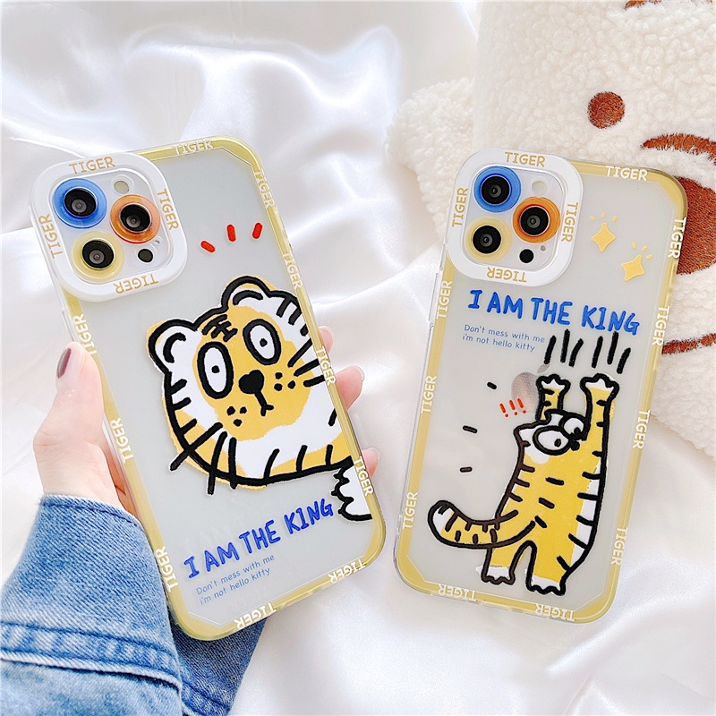 Ốp lưng iphone King Ti.ger trong cạnh vuông 6/6plus/6s/6splus/7/7plus/8/8plus/x/xr/xs/11/12/13/pro/max/plus/promax | BigBuy360 - bigbuy360.vn