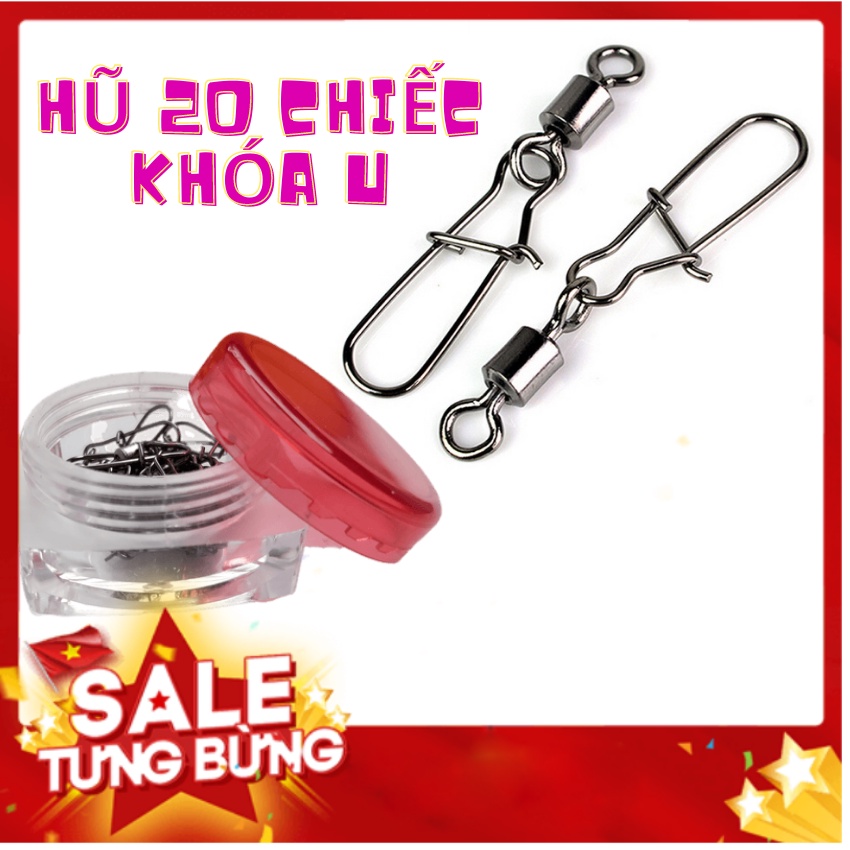 [Siêu Sale] Hũ 20 Khóa Linh Chữ U, Chống Xoắn Cao Cấp Dùng Đi Câu Cá KC02 Hoài My Fishing