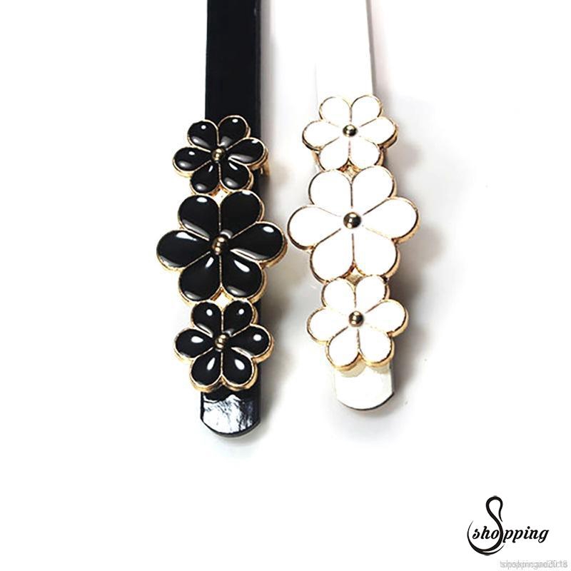 Thắt Lưng Da PU Độ Đàn Hồi Cao Khóa Kim Loại Hình Hoa Và Lá Phong Cách Hàn Quốc Cho Nữ