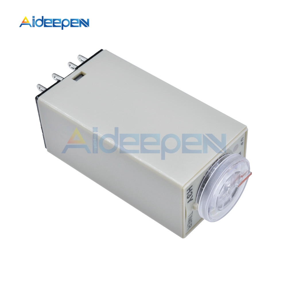 Rơ Le Hẹn Giờ H3Y-2 Dc 12v 24v Ac 110v 220v 0-30 Phút 0-30 Phút / Giây Tiện Dụng