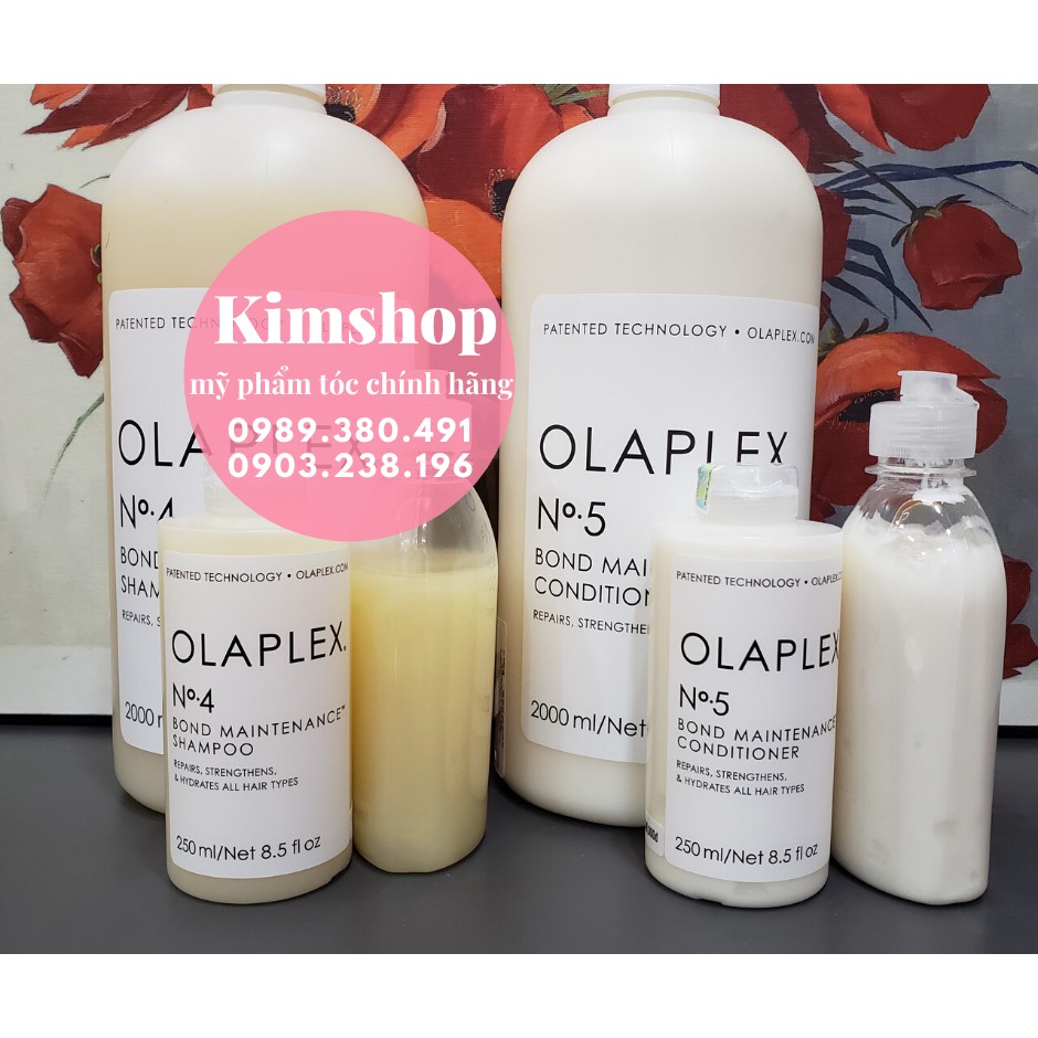 Cặp dầu gội + xả tăng cường liên kết tóc olaplex no4&no5