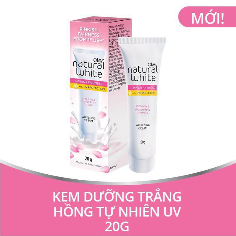 Olay Natural White Kem dưỡng trắng da ban ngày UV 20G