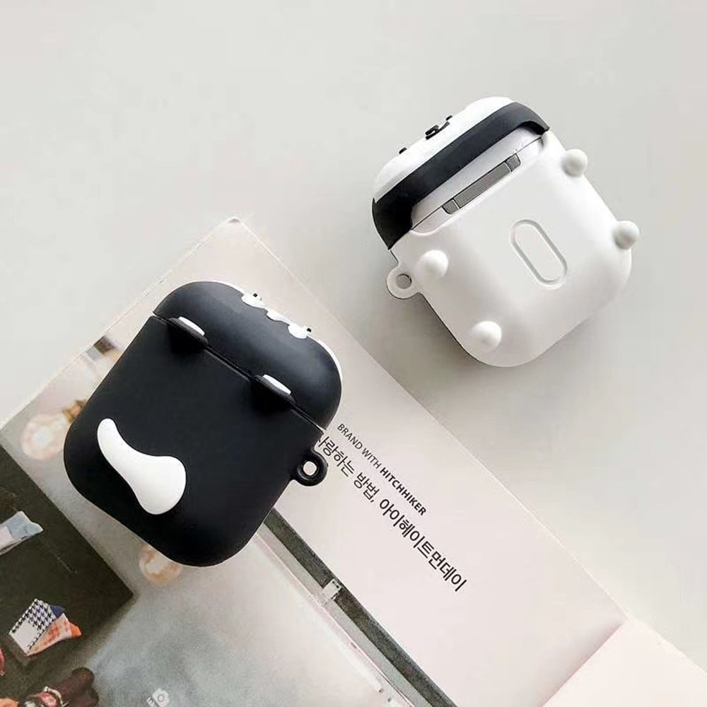 Vỏ Bảo Vệ Hộp Sạc Tai Nghe Bluetooth Không Dây Airpods 1 / 2 Bằng Silicon Họa Tiết 3d Dễ Thương