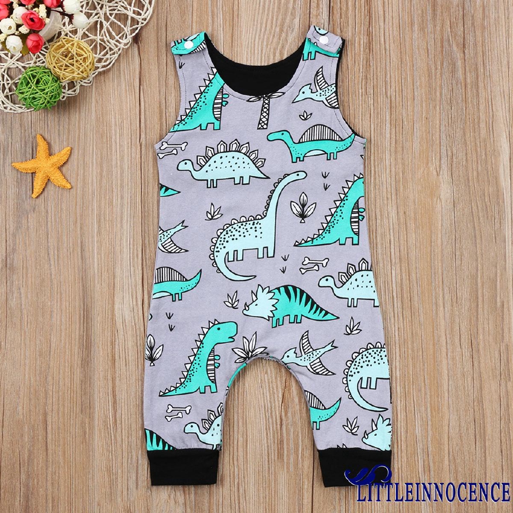 ❤XZQ-Dinosaur Kids Newborn Baby Boy Infant Print Romper Jumpsuit Bodysuit Outfits