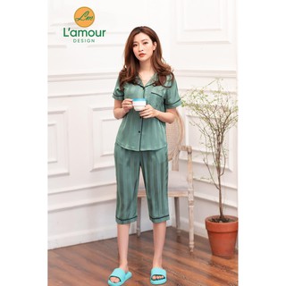 Bộ Lụa Xanh Sọc - Lửng