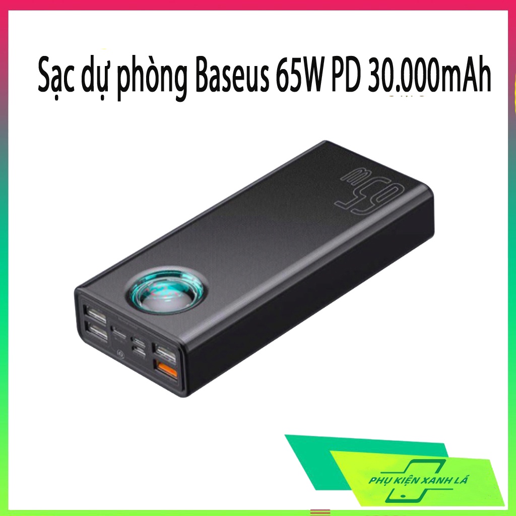 Sạc dự phòng Baseus 65W PD 30.000mAh sạc nhanh dùng cho Điện thoại máy tính