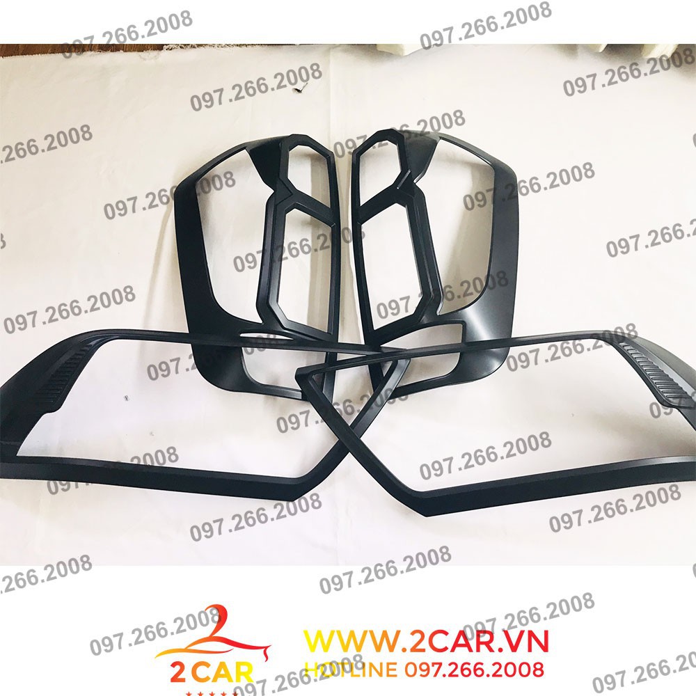 Ốp Viền Đèn Pha, Hậu Nhựa ABS NAVARA màu đen