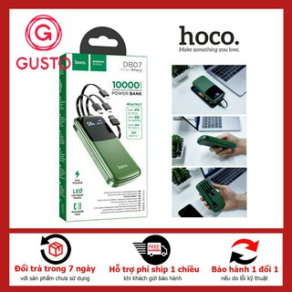 Sạc Dự Phòng 10000mah Hoco DB07 Tích Hợp 3 Cáp Sạc Micro/Lightning/Type-C - Bảo Hành 12 Tháng
