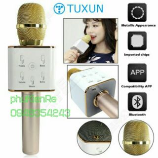 Mic karaoke kèm loa blutooth tuxun q7