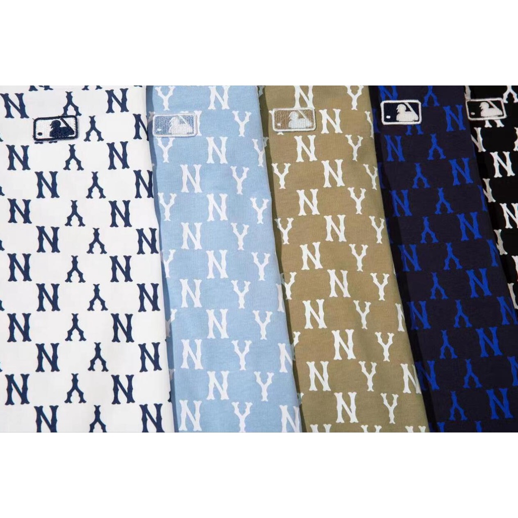 Áo Thun Tay Ngắn Thêu Chữ Thời Trang Cho Cặp Đôi mlb Áo Thun 5#