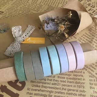 Băng keo Washi Tape Màu Pastel 0.9cm x 2.5m