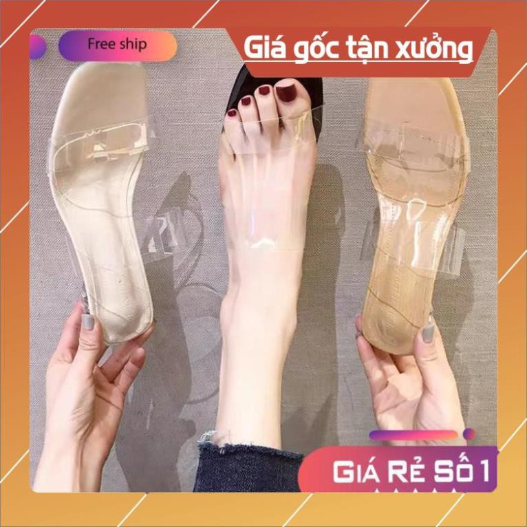 (S119) Guốc 2 quai trong gót tròn 3 phân (mã 6622)