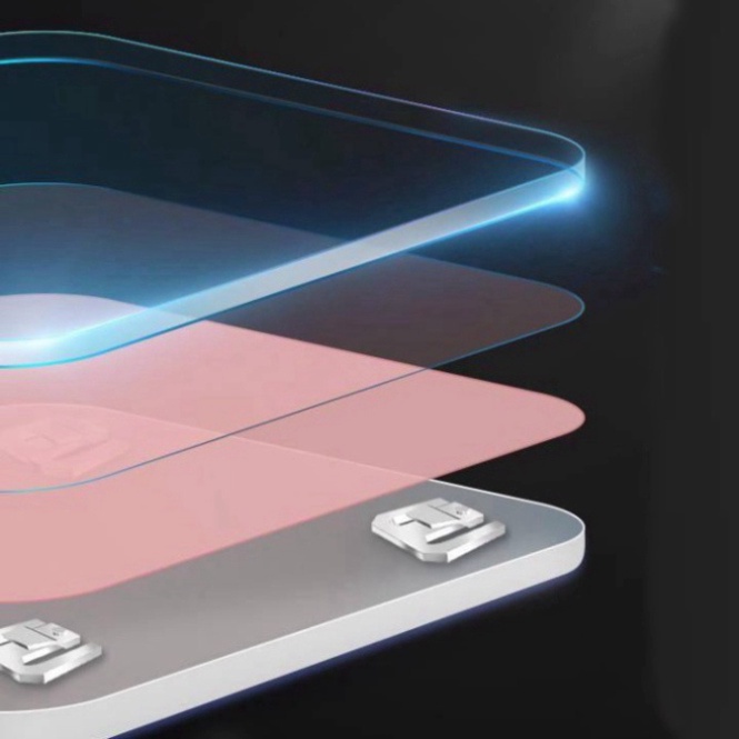 Cân Điện Tử Sức Khỏe Hình Chữ Thập Mặt Kính Cường Lực, Màn Hình LED Sạc Được Pin