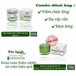 Combo Tắm men bia + Multi 16 Athena 30g