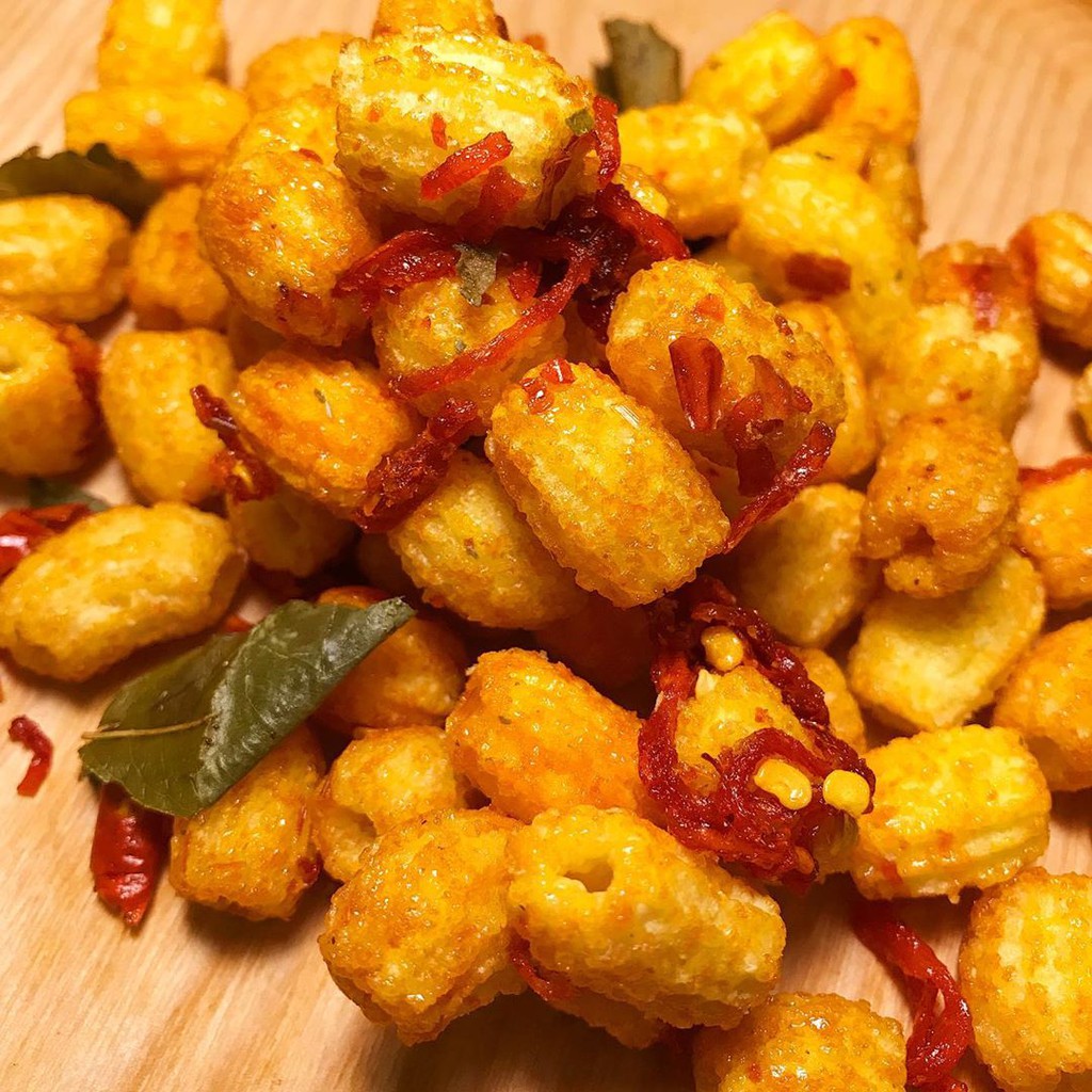 Gói 500g Nui Sấy Bò Lá Chanh Giòn Rụm Thơm Ngon