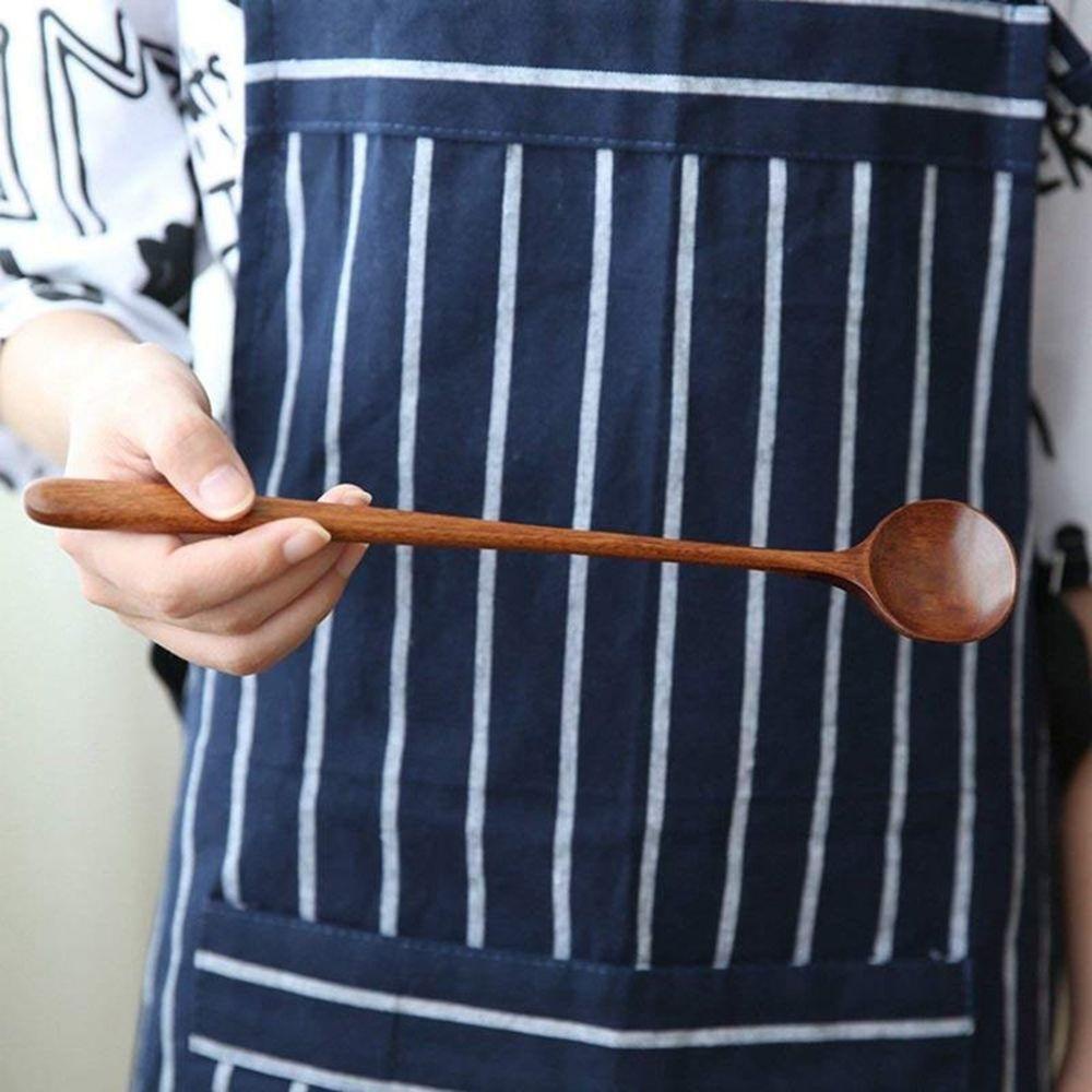 Hchc Muỗng Gỗ Tay Cầm Dài Phong Cách Hàn Quốc