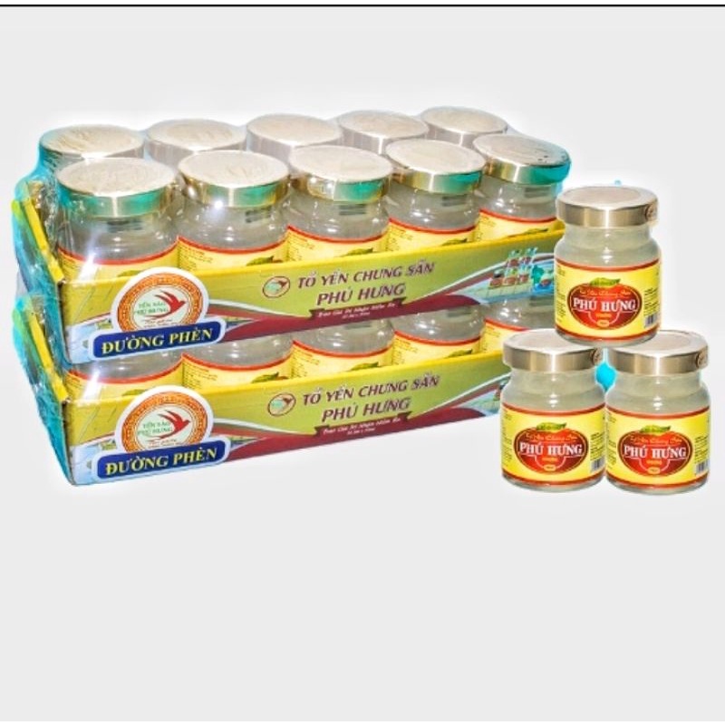 Yến Tươi Chưng Sẵn Vị Đường Phèn 70ml, Yến Sào Phú Hưng