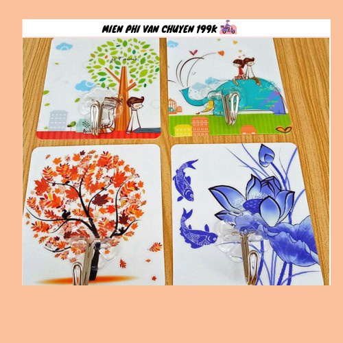 Móc Dán Tường Siêu Dính, Móc Dán Tường In Hình Độc Đáo 88126