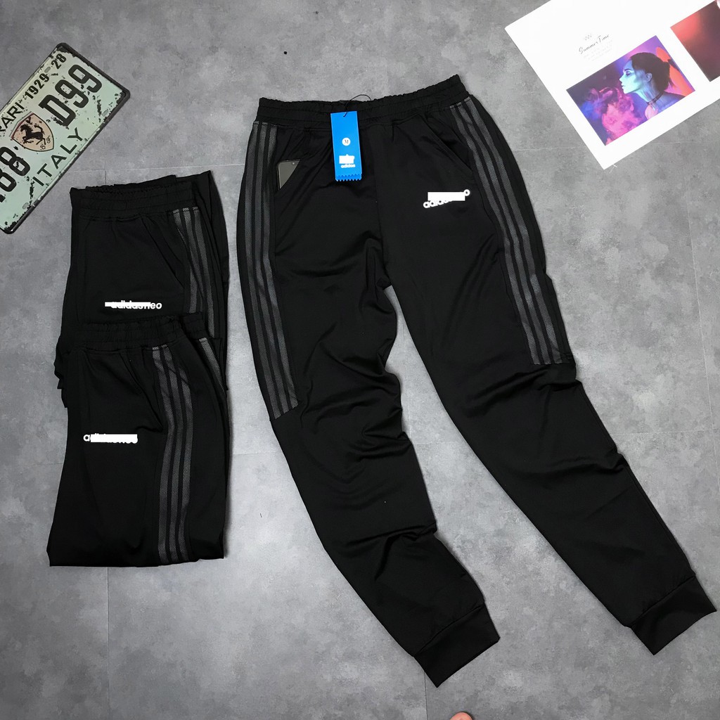Quần Jogger Nam 3 Sọc Lửng Phối Lưới Tinh Tế (có big size)
