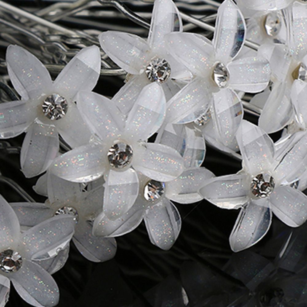 20 Trâm cài tóc đính đá nhân tạo lấp lánh nữ tính nhiều màu tùy chọn