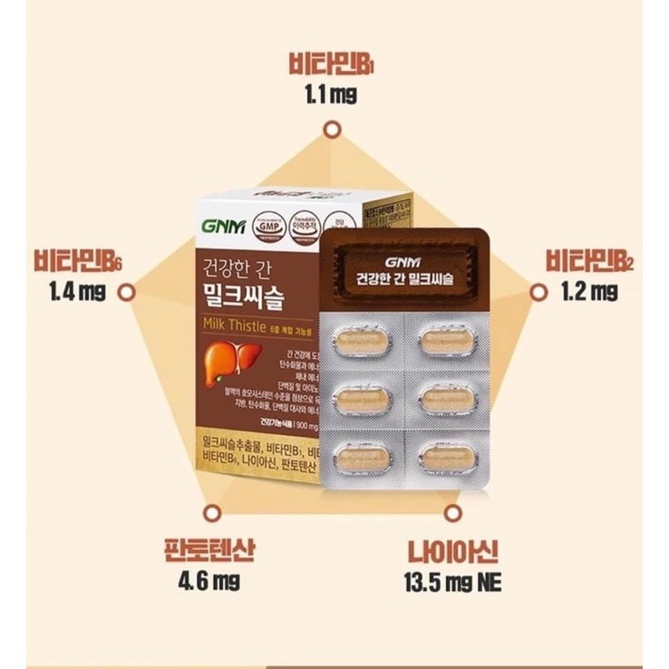 Viên uống bổ gan GNM NATURAL MILK THISTLE HÀN QUỐC 30 viên