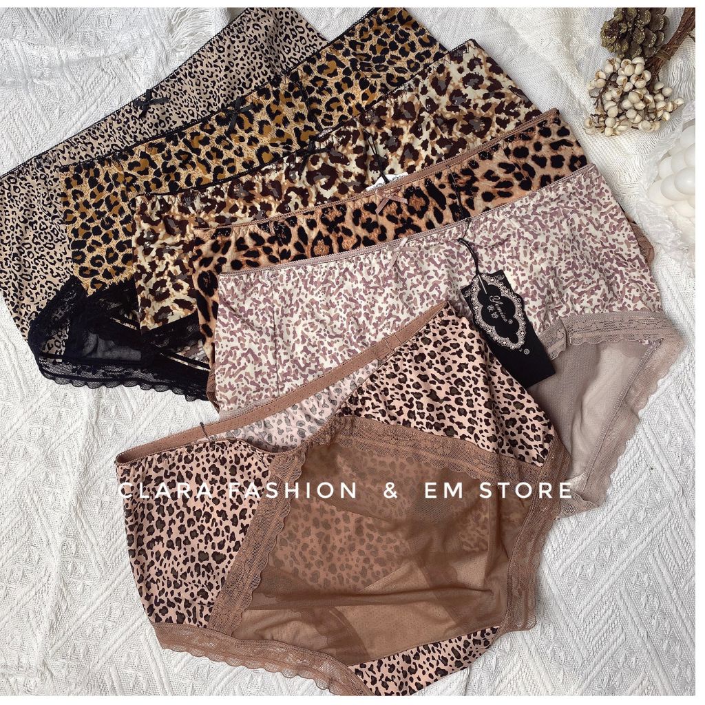 Set 5 Quần Lót Thun Lạnh Hoạ Tiết Da Báo Sexy Freesize Q40