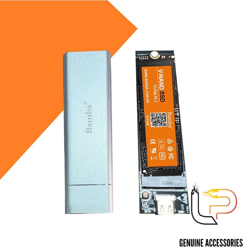 BOX SSD M2 NVME RA USB 3.0 BAMBA - VỎ NHÔM + MÀU ĐEN - HỘP ĐỰNG Ổ CỨNG SSD M2 NVME BAMBA