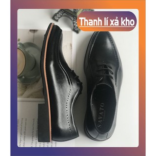 [Có Video]Giày Tây Nam Da Bò Thật -Màu Đen
