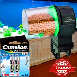 Máy cho cá cảnh ăn tự động ATA FM-03 hẹn giờ cho ăn tự động bảo hành 12 tháng dùng pin chỉnh được thời gian cho ăn