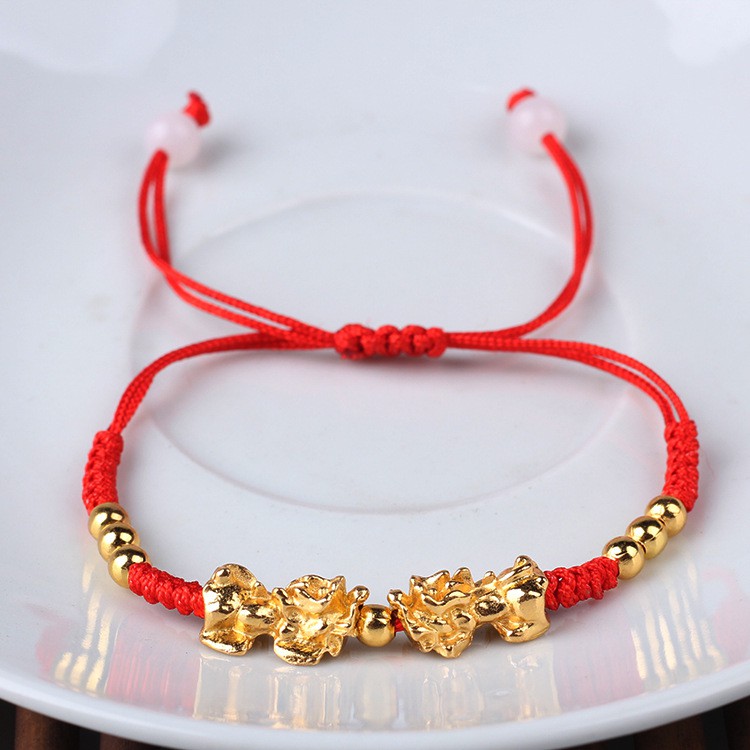 VÒNG TAY TỲ HƯU CHARM CHÂU VÀNG