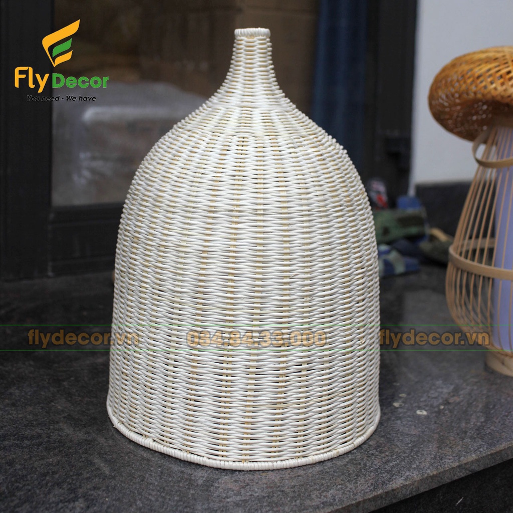 Đèn Mây Tre Trang Trí hình Chuông, hình Loa chất liệu Mây tự nhiên