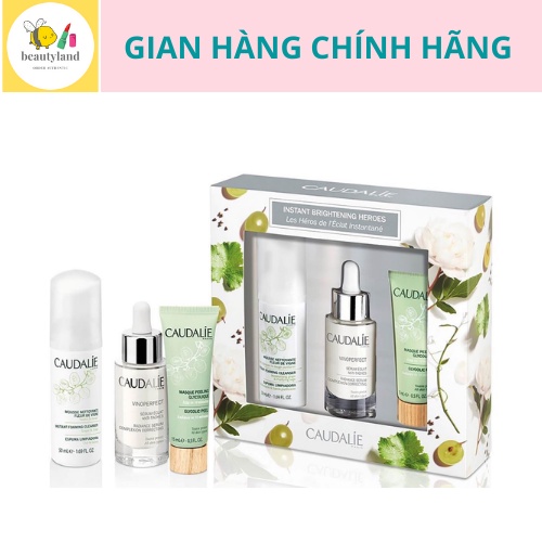 Sét dưỡng trắng sáng da caudalie vinoperfect