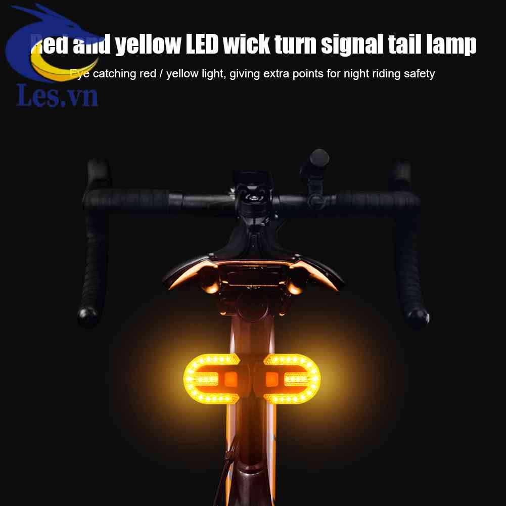 Đèn LED Xi Nhan 3 Trong 1 30lm Gắn Đuôi Xe Đạp Kèm Điều Khiển Từ Xa