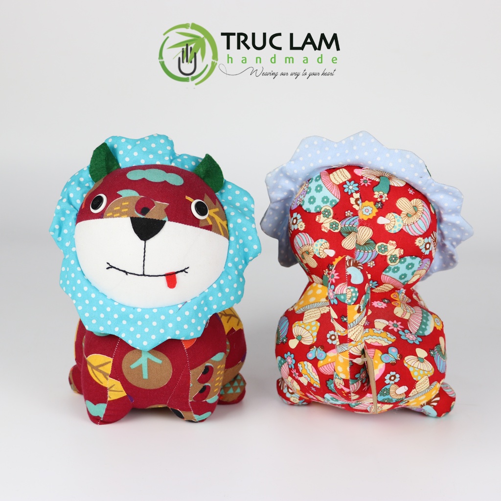 Đồ Chơi Cho Bé Thú Nhồi Bông Hình Sư Tử Mặt Trời Vải Hoa Bông Gòn Cao Cấp - Trúc Lâm Handmade