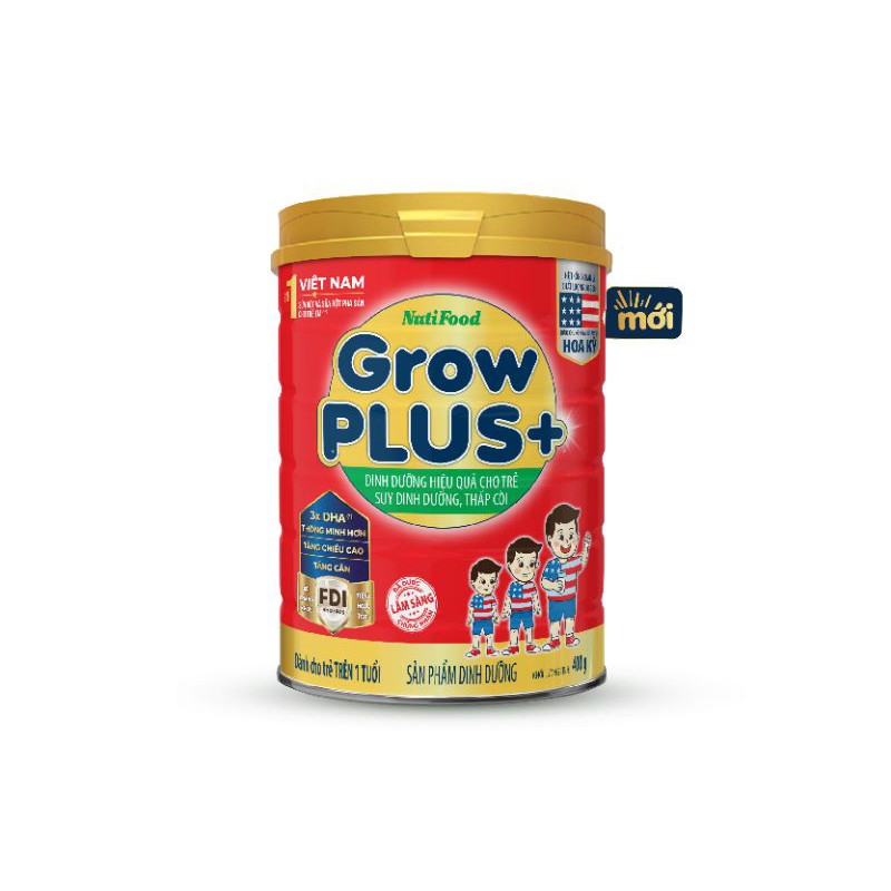 Sữa bột Nutifood GrowPlus+ đỏ Suy dinh 900g