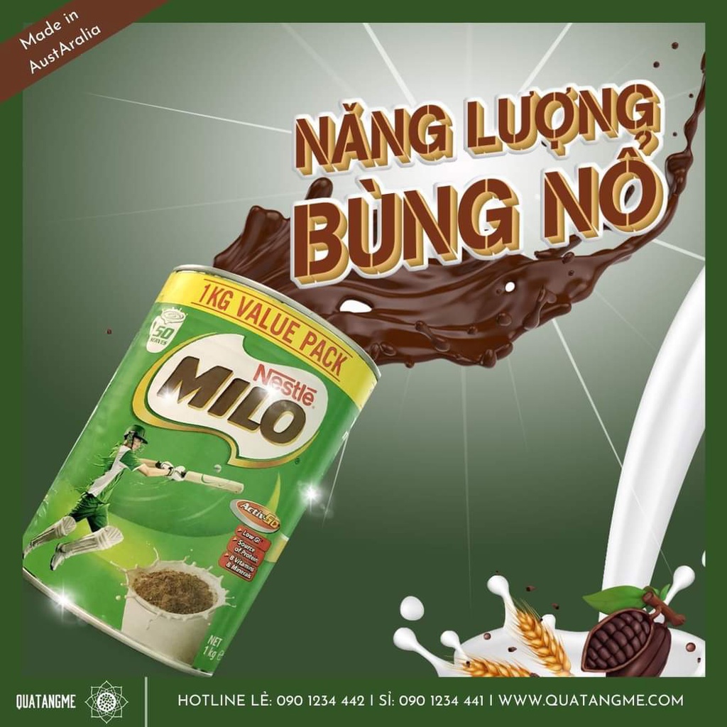 [XẢ KHO] Sữa Milo Nestlé, nội địa Úc -Tăng Sức Đề Kháng, Tăng Chiều Cao, Khỏe Mạnh cho cả gia đình