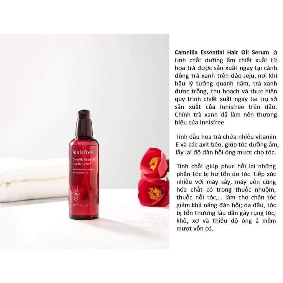 Tinh Dầu Dưỡng Tóc Phục Hồi Tóc Innisfree Camellia Essential Hair Oil Serum 100ml | BigBuy360 - bigbuy360.vn