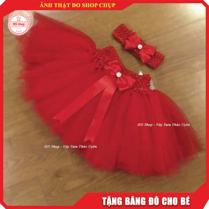 Đầm cho bé sơ sinh 🎁Tặng kèm băng đô🎁 Chân váy tutu cho bé gái từ 0 đến 12 tháng tuổi