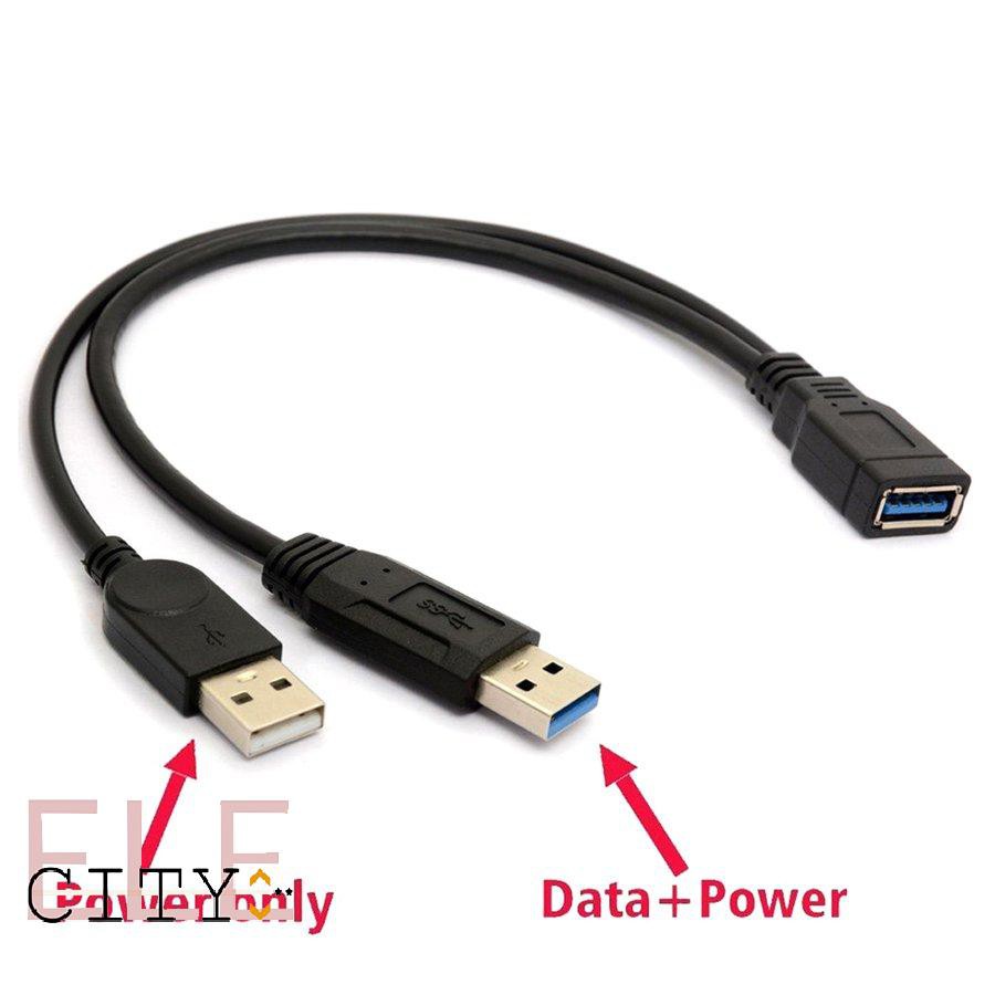 POWER Cáp Chuyển Đổi 107ele Hw24 Usb 3.0 Female Sang Dual Usb Male Extra | BigBuy360 - bigbuy360.vn