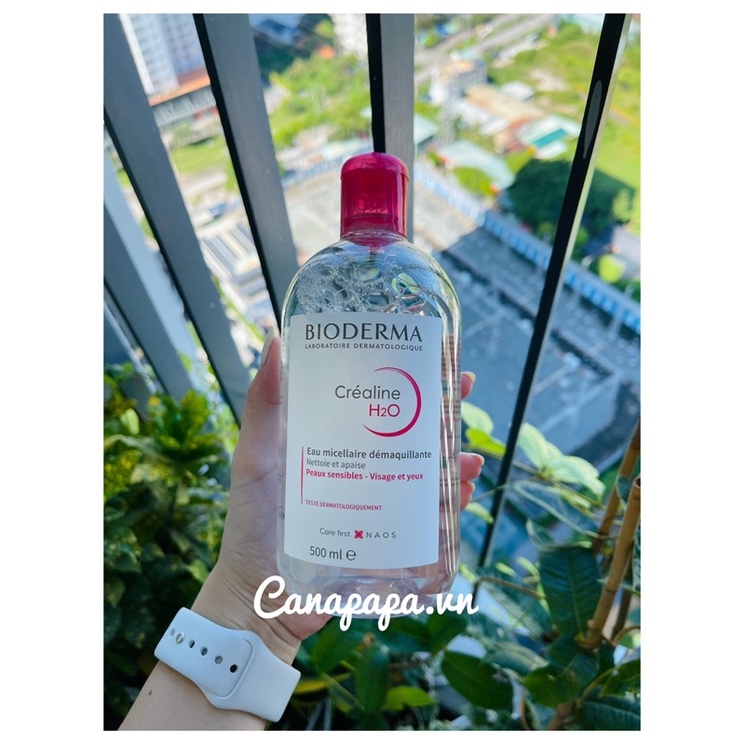 Nước tẩy trang Bioderma Crealine hồng cho mọi loại da