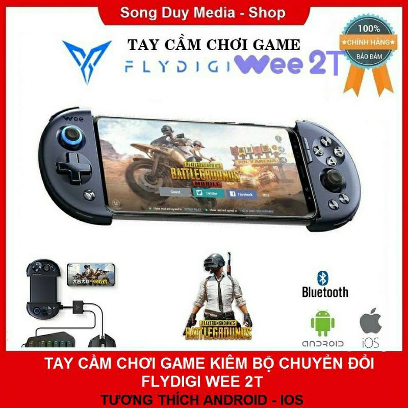 [CHÍNH HÃNG] Flydigi Wee 2T | Phiên Bản Mới | Tay cầm kiêm bộ chuyển đổi chơi game PUBG | LIÊN QUÂN...cho iOS và Android